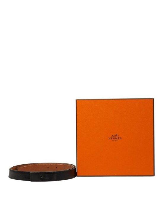 Hermes Reversible Belt Buckle 75 Black Brown Box Calf Togo main image 5